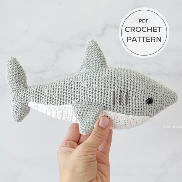 Handcrafted Shark Amigurumi Crochet Pattern - Instant Download DIY Craft