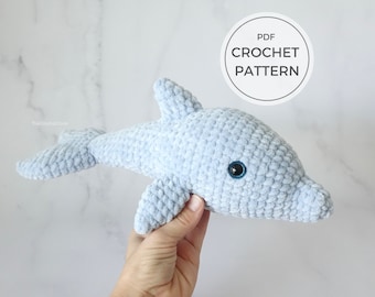 Amigurumi Crochet Dolphin Pattern - Cute Underwater Crochet Stuffed Toy