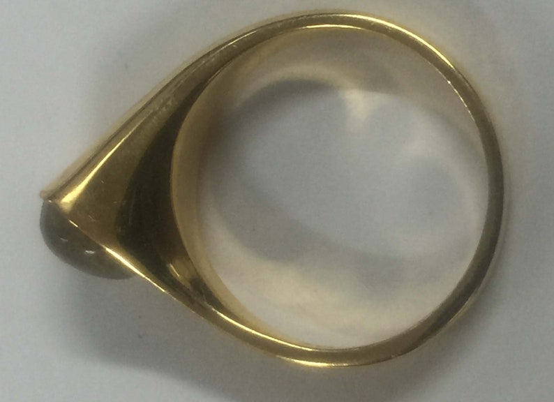 Labradorite Round Cabochon Horn Style Handmade 925 Sterling Silver 18 crt Gold Plated Ring,Labradorite Ring,Cabochon Round Ring Silver