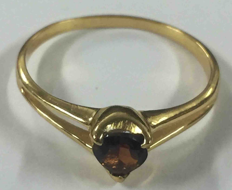 Small Heart Garnet Prong Setting Handmade 925 Sterling Silver 18 crt Gold Plated Ring,Garnet Cut Stone Ring,Natural Stone Ring,Cut St Ring
