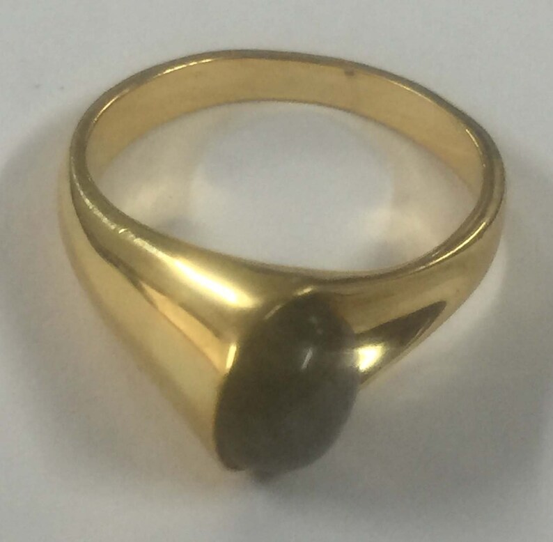 Labradorite Round Cabochon Horn Style Handmade 925 Sterling Silver 18 crt Gold Plated Ring,Labradorite Ring,Cabochon Round Ring Silver