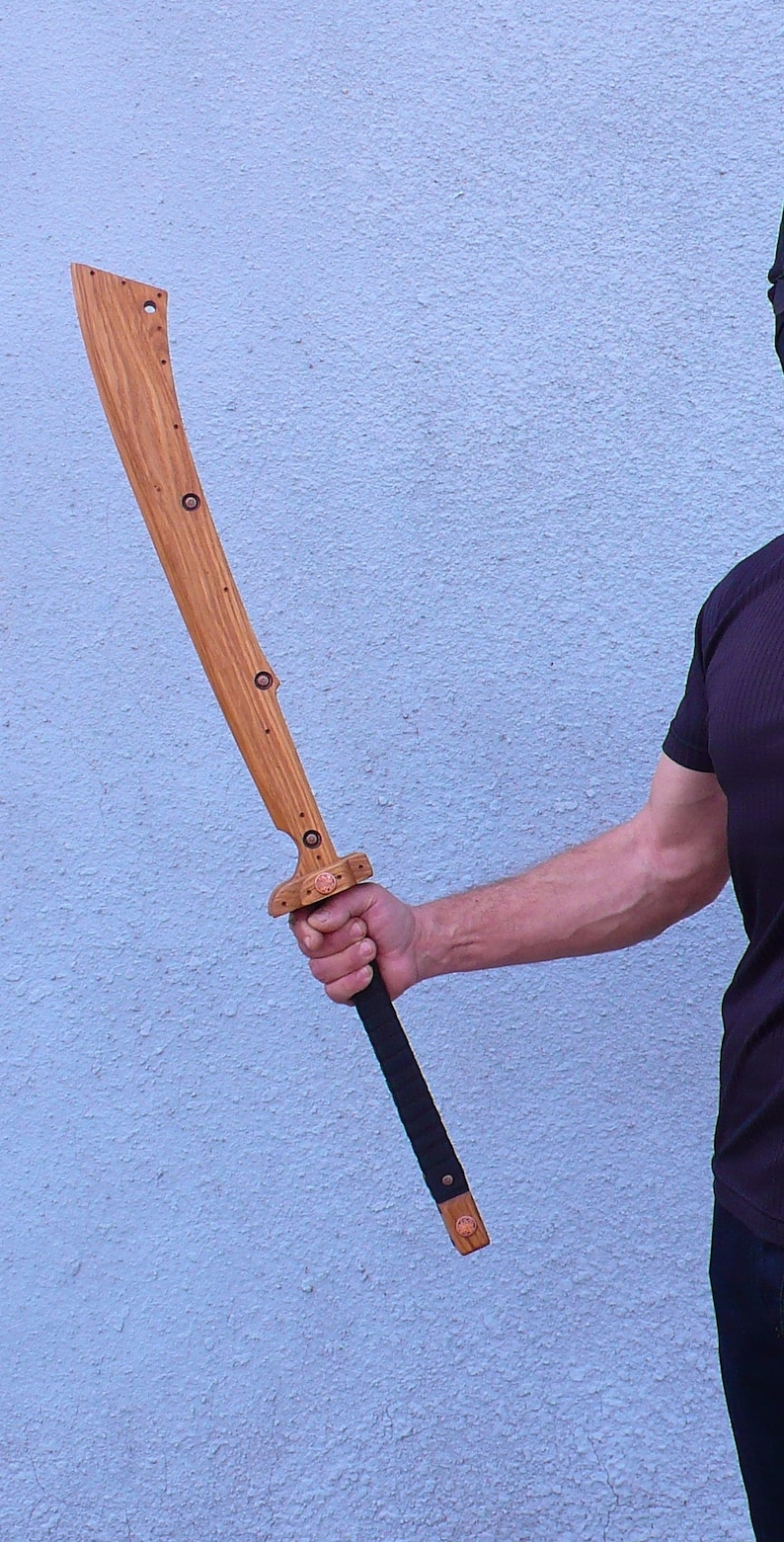Wooden Sword 35 43 Handmade Weapon Hand Crafted Etsy