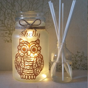 Owl light, owl lover&#39;s gift, owl present, owl gift, owl night light, owl present, owl birthday present, personalised owl gift, owl decor