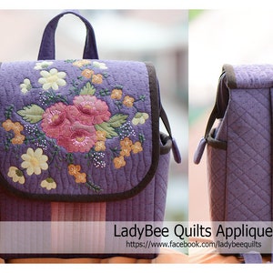 Sewing pattern to make Backpack by Lady Bee - PDF pattern INSTANT DOWNLOAD