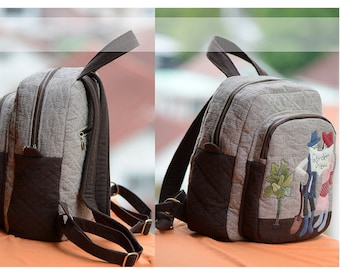 Backpack sewing pattern, Pattern Only, PDF pattern INSTANT DOWNLOAD, See the video tutorial on YouTube!