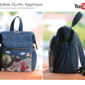 Backpack Sewing Pattern Only, PDF pattern INSTANT DOWNLOAD, See the video tutorial on YouTube!