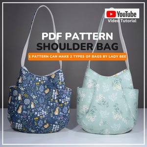 Schultertasche Tulip: 1 Muster kann man von Lady Bee 2 Arten von Taschen machen