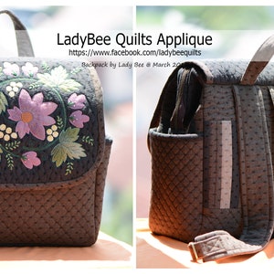 Sewing pattern to make Backpack by Lady Bee - Pattern Only, PDF pattern INSTANT DOWNLOAD