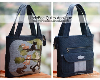 Sewing pattern to make Tote Bag by Lady Bee - PDF pattern INSTANT DOWNLOAD