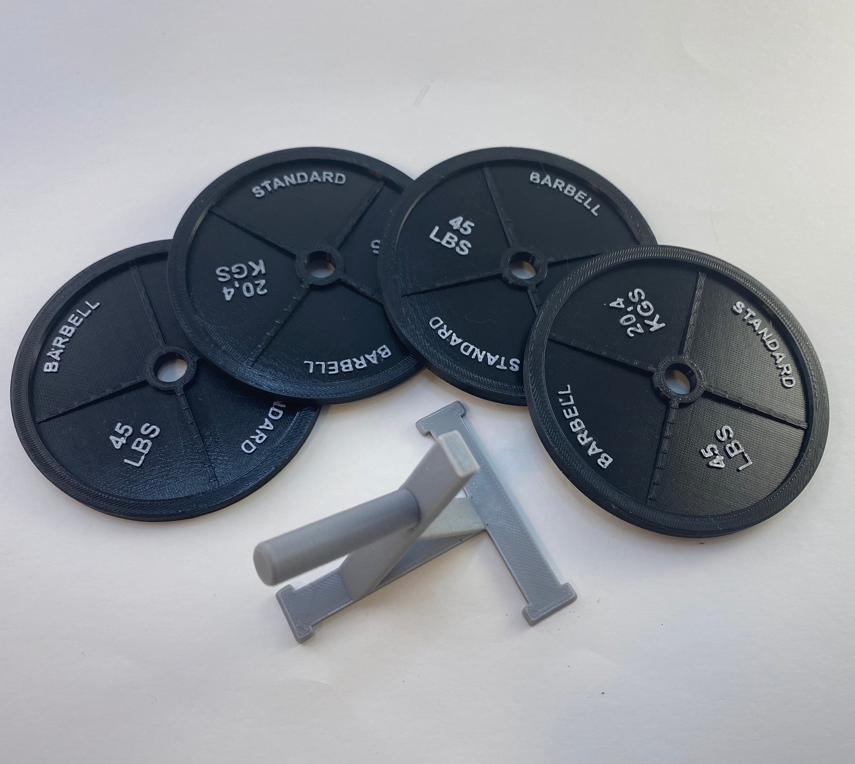 3D Printed Weight Plate Coaster Set with Plate Tree Stand Etsy