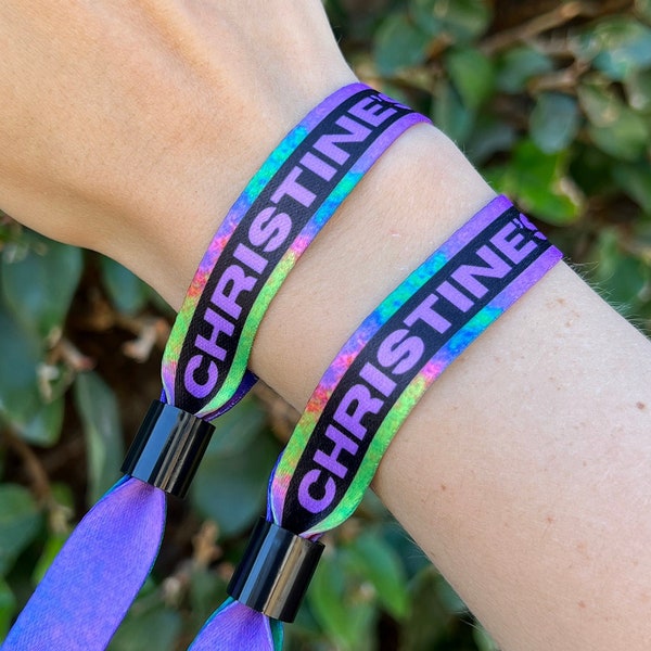 Individuelle Stoffarmbänder | Festival Armbändchen | Hens Bands | Geburtstagsbänder | Festival Band | Stoff-Partybänder | Bachelorette Armbändchen