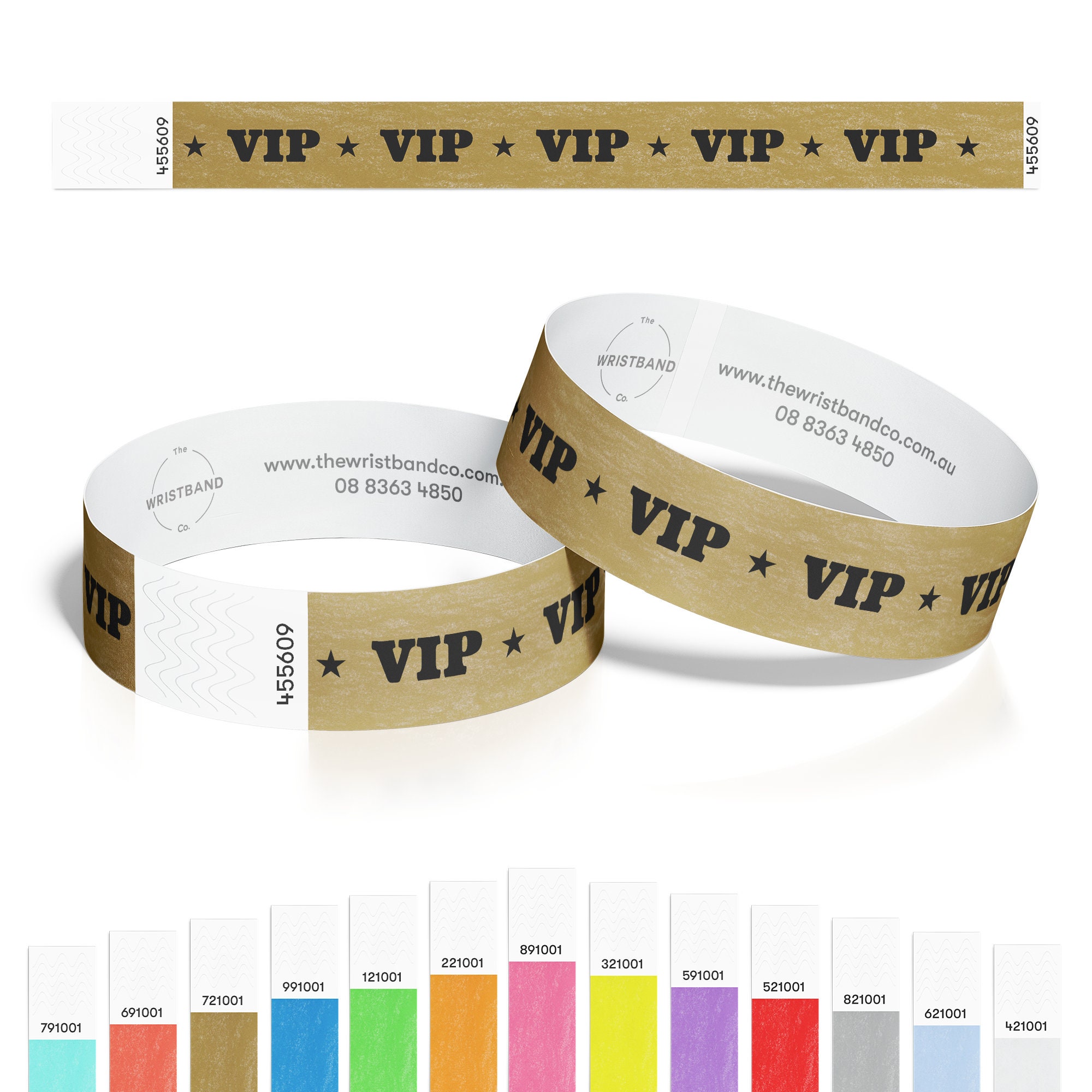 Gialer 100pcs 19x250mm Wristbands VIP Printed Paper Bracelet For Event