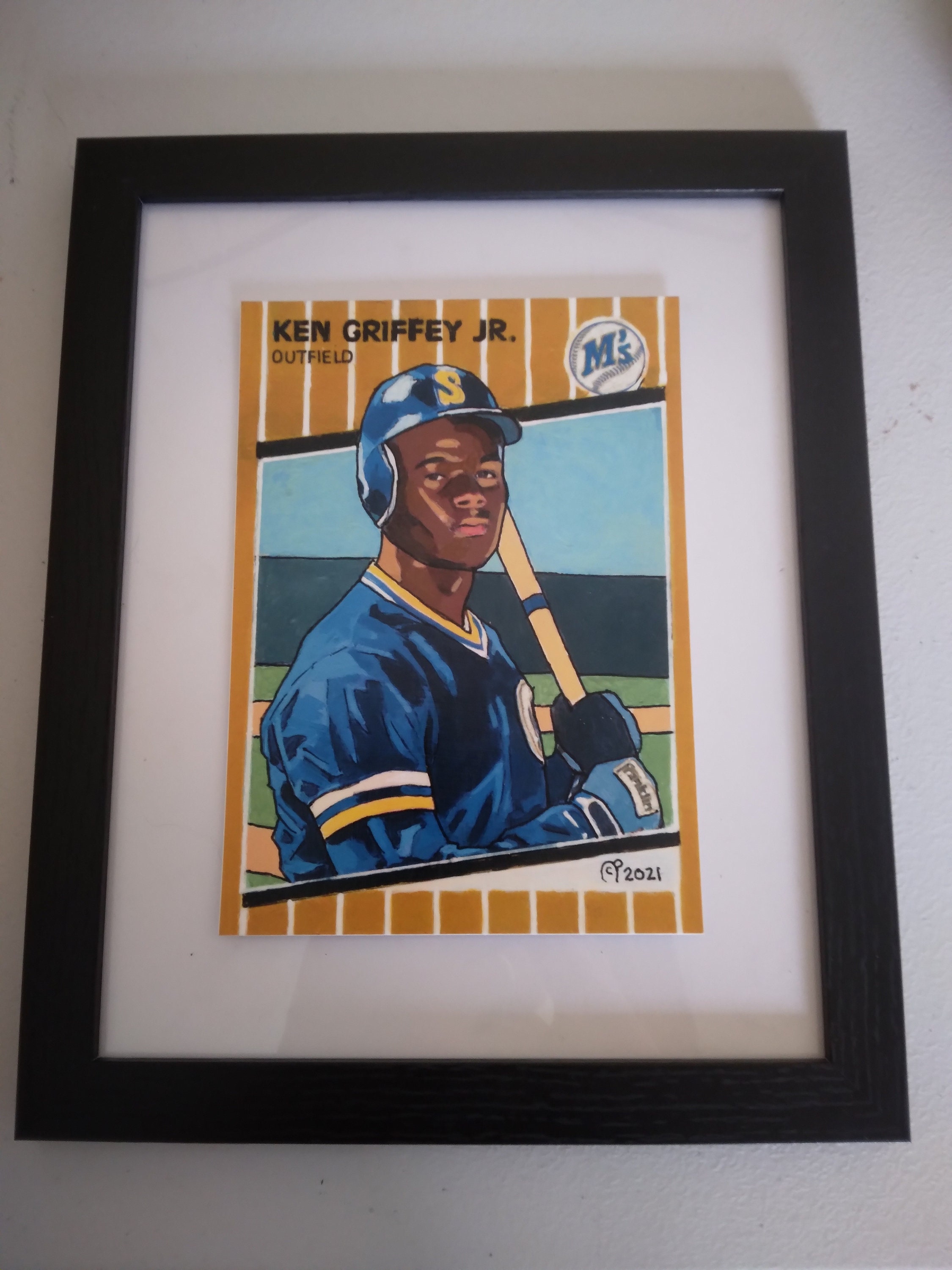Ken Griffey Jr. Art Card Print of 1989 Rookie Card, 5x7 Inches - Etsy