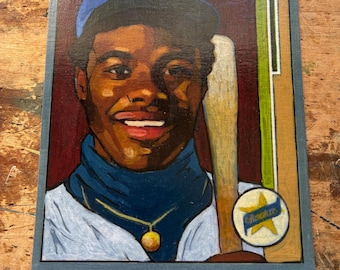 Ken Griffey Jr.  Rookie Baseball Art Card print,  5 x 7 inches