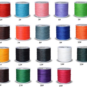 0.45mm Round Waxed Polyester Thread for Leather Craft Hand Sewing Essential  60 Meters/65 Yards 