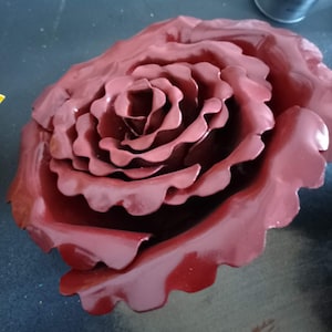 Handmade FlowersForged Rosebud Sculpture | Handmade Metal Flower | Iron Anniversary Gift