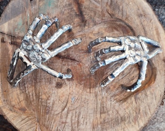 Metal Skeleton Hand Sculpture, Gothic Halloween Decor