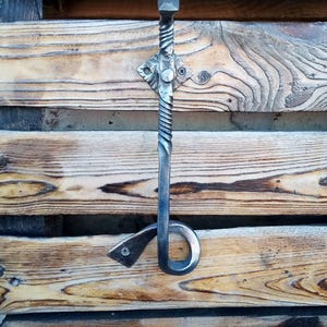 barn door knob twisted metal handle vintage style hardware rustic home decor industrial door knob unique door hardware hand forged metal