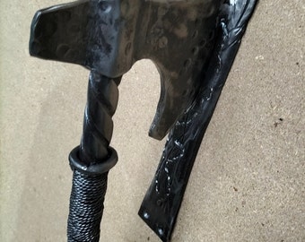 Massive iron door handle. The cowshed door pulls. Door furniture. Forged door handle. Rustic door decor. Viking ax handle.