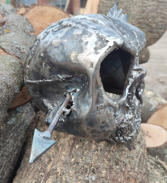 Portacandele con teschio scheletro horror di Halloween