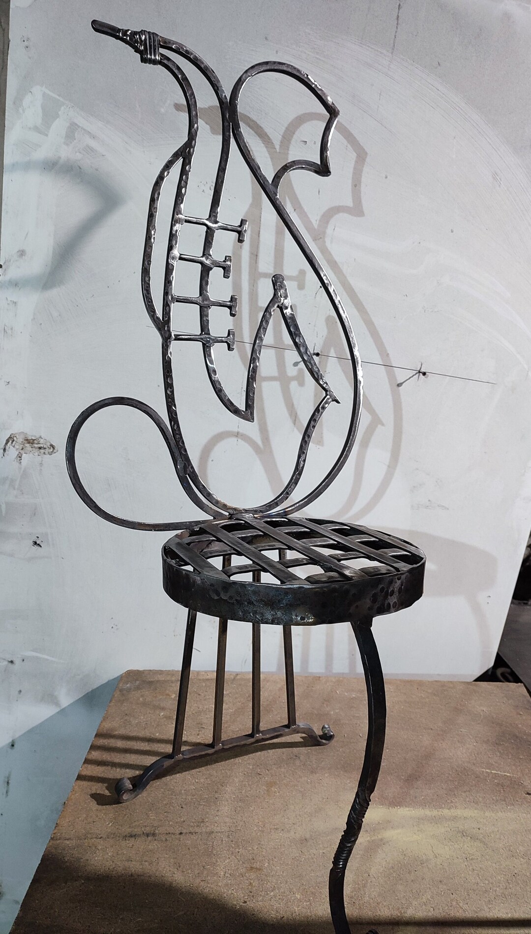 Musician's Chair. Forged Saxophone Chair. Gift for a Musician. - Etsy