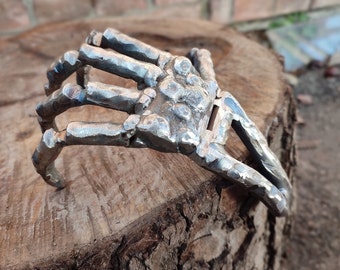 Gothic Skeleton Hand Holder | Metal Halloween Sculpture | Spooky Home Deco| Handmade Dark Art