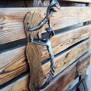 handmade door knob sculptural door knob door knob whimsical decor wrought iron nail knob door knob