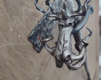 Hand Forged Dragon Fire Poker: BBQ Fireplace Accessory