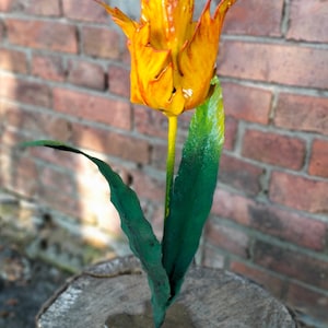 Tulips steel flowers, hand forged flowers, forged tulip, 11th wedding anniversary, steel anniversary, forged, forged, iron flower
