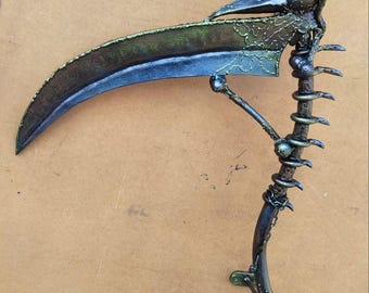 Hand-forged Metal Reaper Scythe – Gothic Halloween Decor - Etsy