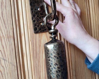 Campainha de ferro forjado artesanal: Campainha rústica para casa de campo