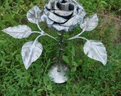 Hand Forged Steel Rose, 11th Anniversary Metal Flower Gift