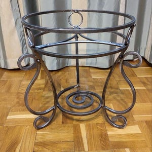 Wrought Iron Plant Stand | Metal Flower Pot Holder | Rustic Garden Decor