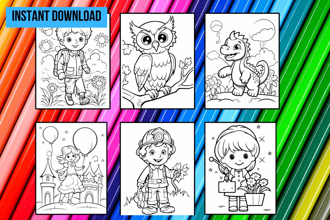 150 Easy Coloring Pages for Kids, Toddlers, Preschoolers Toddlers