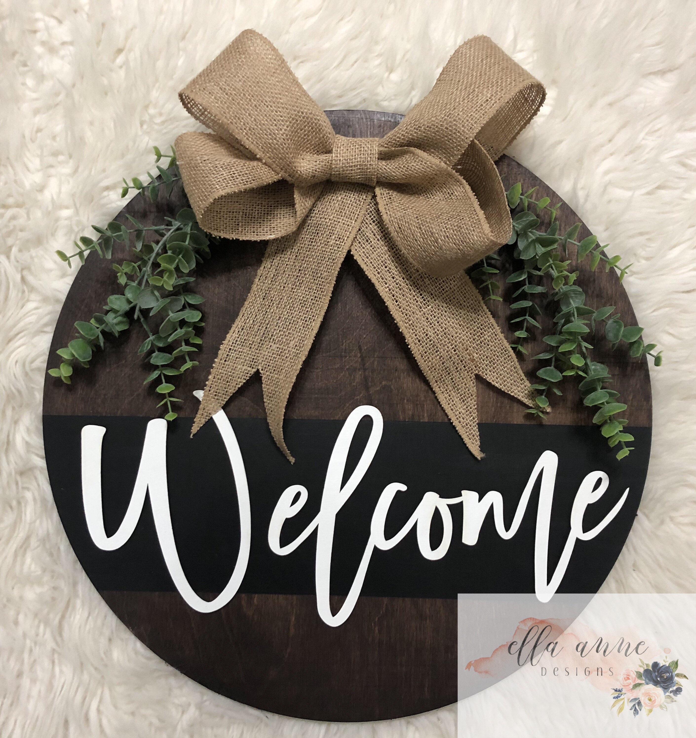 15 or 18 round Welcome sign | Etsy