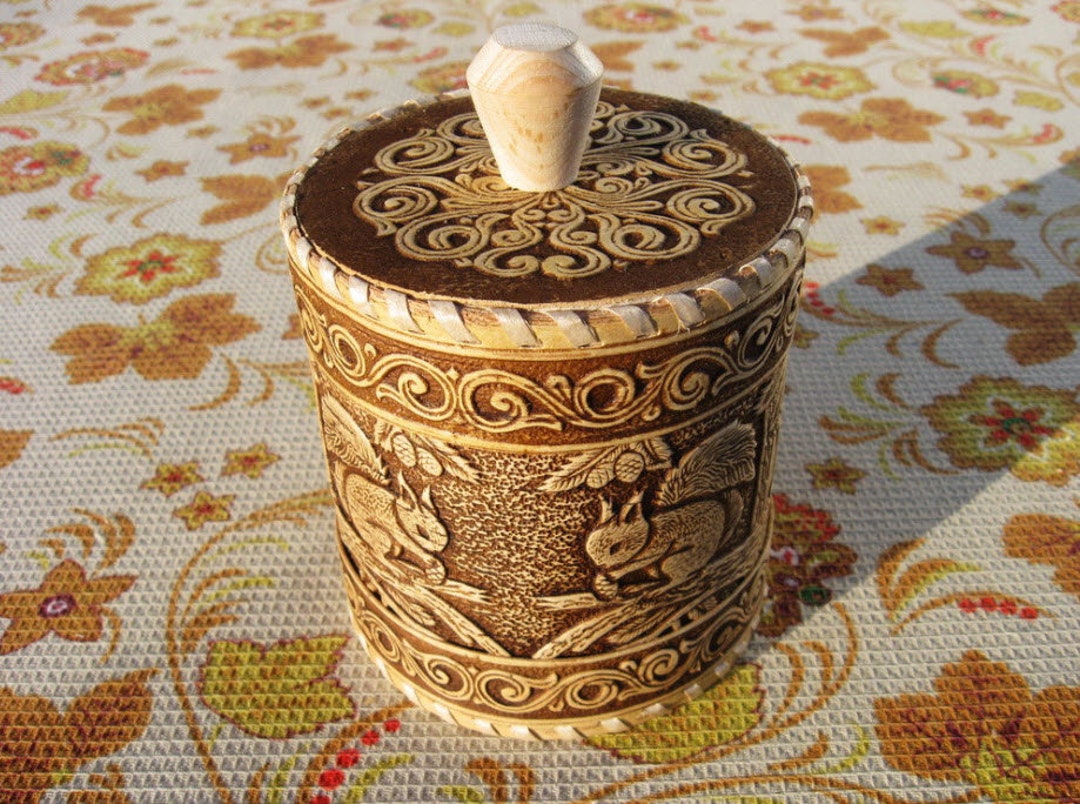 Handmade Birch Bark Container Etsy
