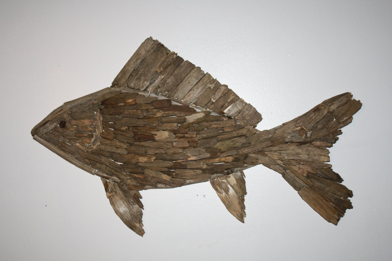 Fish Handmade Driftwood Wall Art Driftwood Fish Wall Hanging Etsy