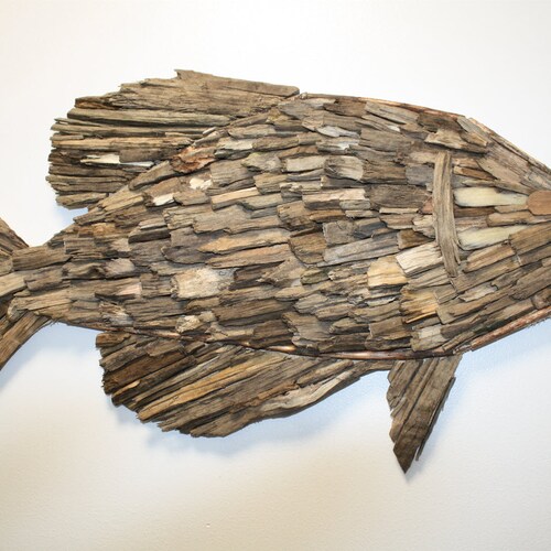 Fish Handmade Driftwood Wall Art Driftwood Fish Wall Hanging Etsy