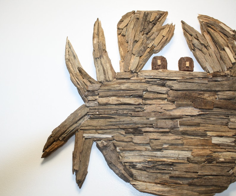 Crab Handmade Driftwood Wall Art Driftwood Crab Wall Hanging Etsy
