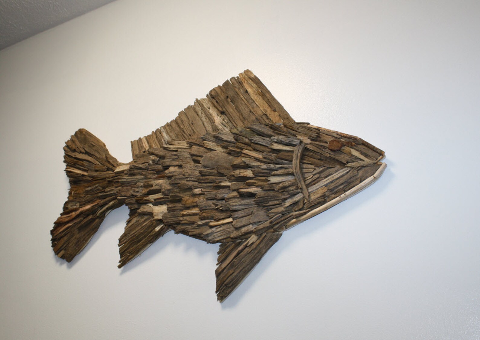 Fish Handmade Driftwood Wall Art Driftwood Fish Wall Hanging Etsy
