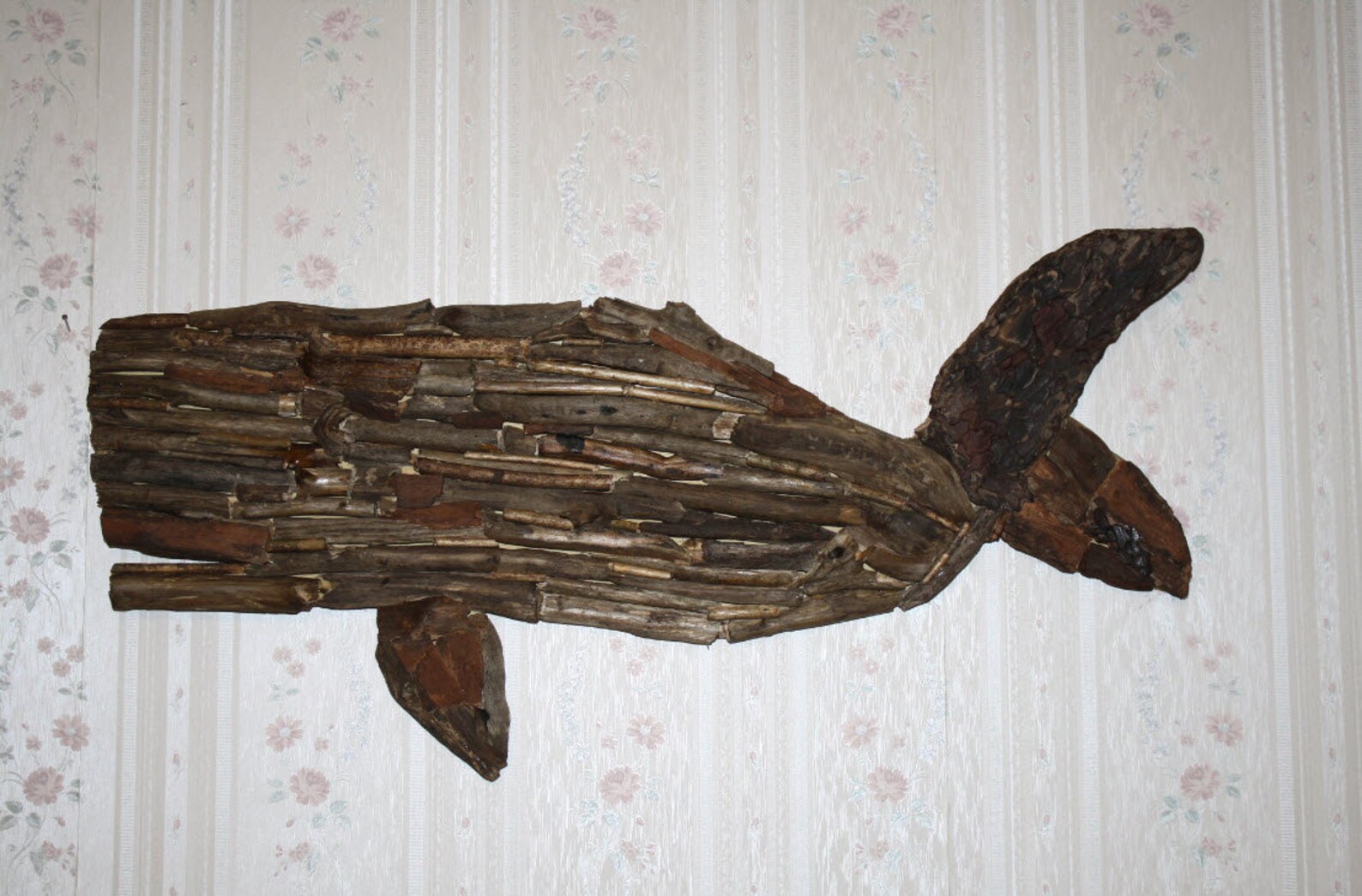 Whale Handmade Driftwood Wall Art Driftwood Whale Wall Hanging Etsy