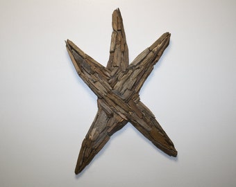 Starfish Handmade Driftwood Wall Art  Driftwood Starfish Wall Hanging Beach Wall Art Driftwood Decor