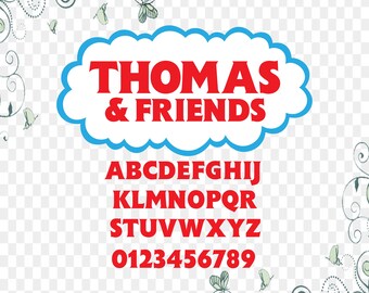 Thomas the train font SVG|PNG