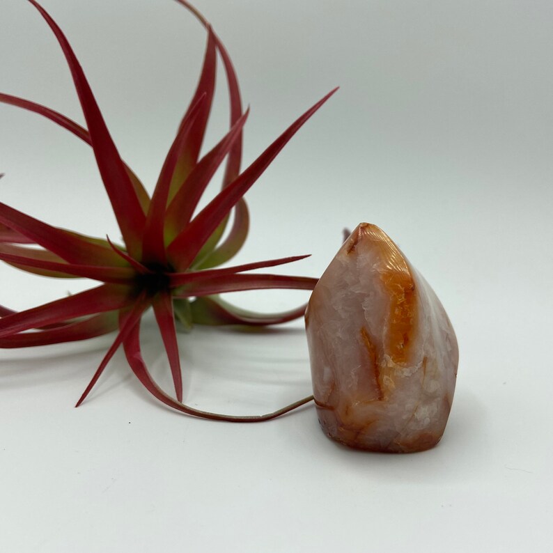 Chakras Reiki Spiritual Metaphysical 1.99\u201d Adorable Baby Carnelian Flame #CRNF-07 Energy Crystal Gemstone Carnelian Flame