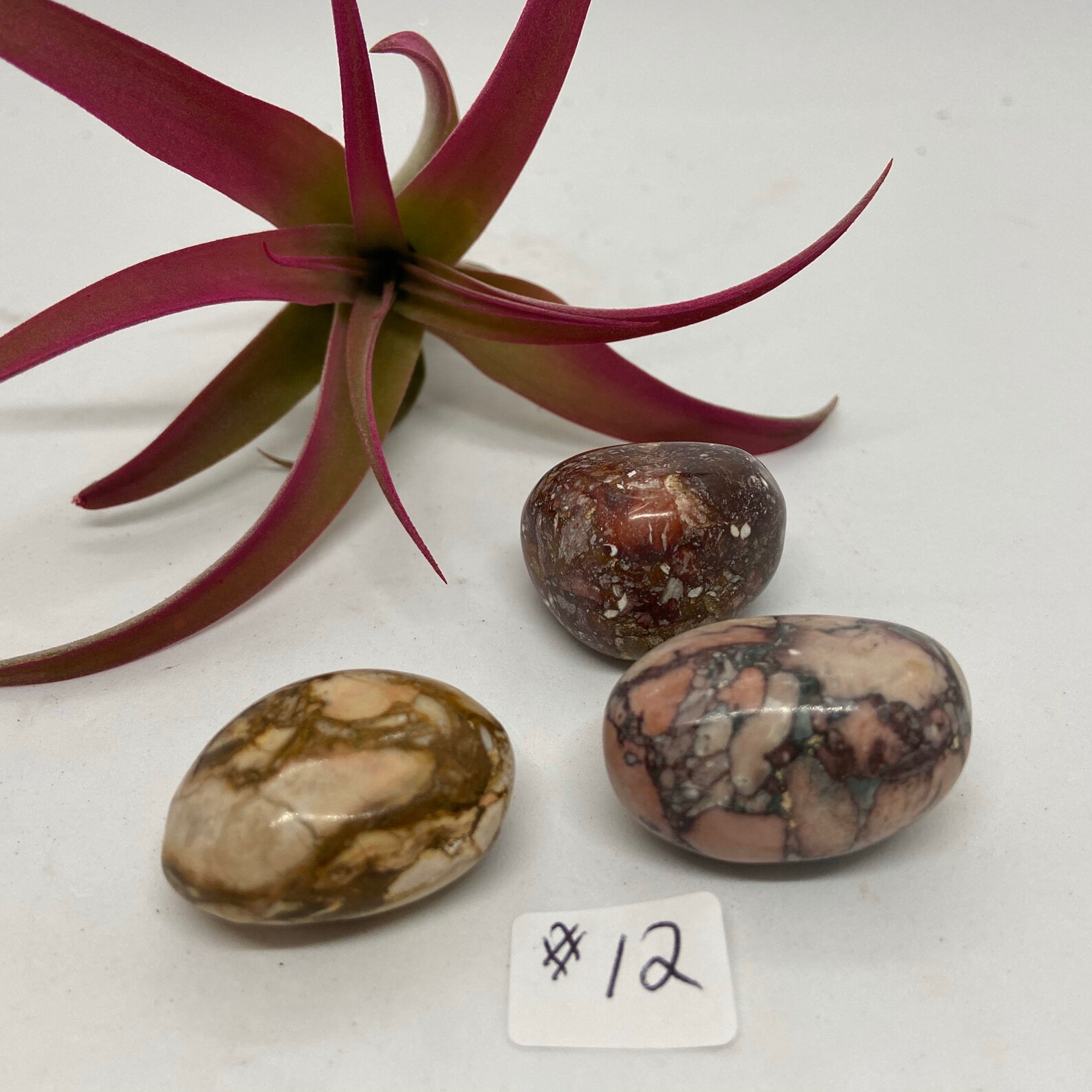 Set/3 Pieces Very Rare Rose Jasper Polished Crystal Gemstone Etsy
