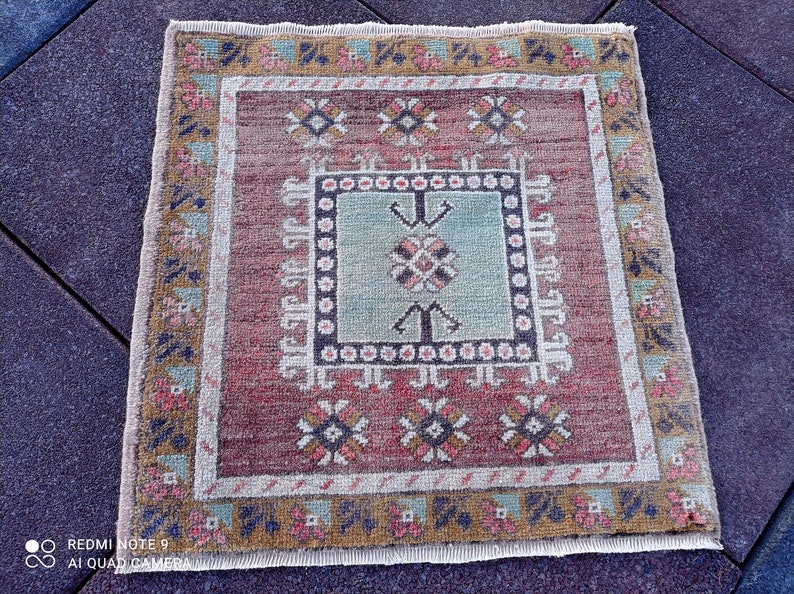 1.5\u00d71.5 feet vintage rug Boho rug runner rug large rug area rug small rug door mand rug living rug ousak rug anatolian rug bedroom rug ousak