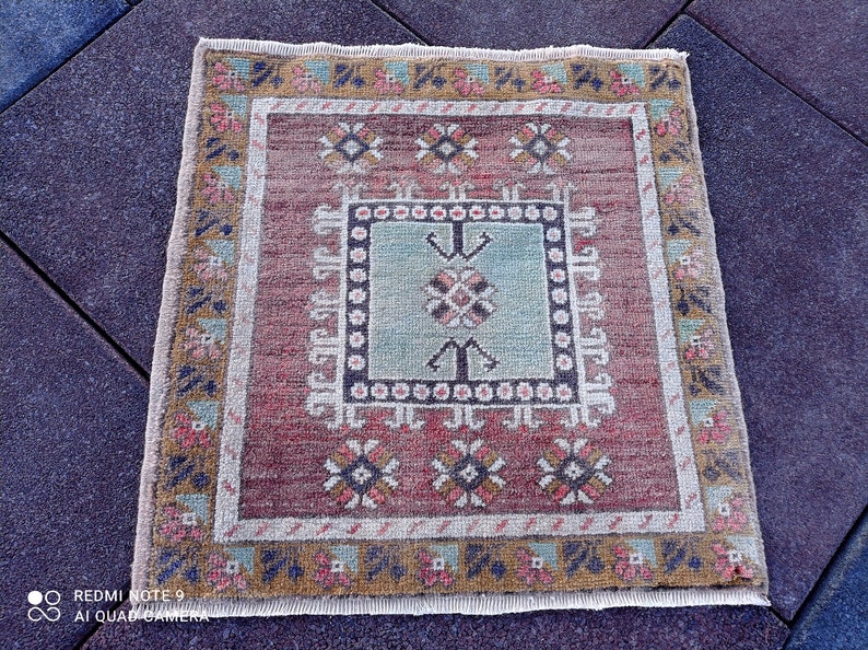 1.5\u00d71.5 feet vintage rug Boho rug runner rug large rug area rug small rug door mand rug living rug ousak rug anatolian rug bedroom rug ousak