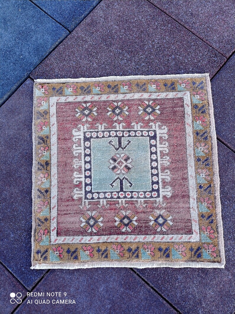 1.5\u00d71.5 feet vintage rug Boho rug runner rug large rug area rug small rug door mand rug living rug ousak rug anatolian rug bedroom rug ousak