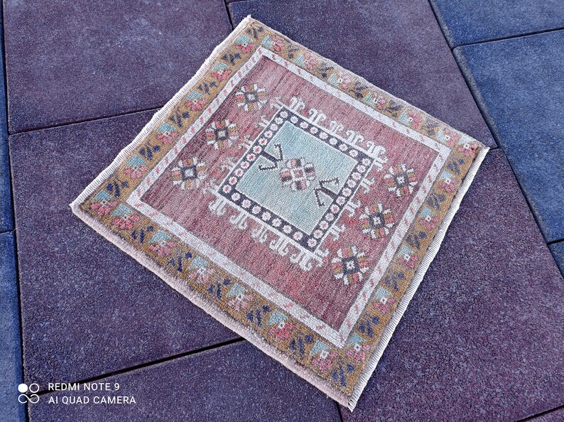 1.5\u00d71.5 feet vintage rug Boho rug runner rug large rug area rug small rug door mand rug living rug ousak rug anatolian rug bedroom rug ousak