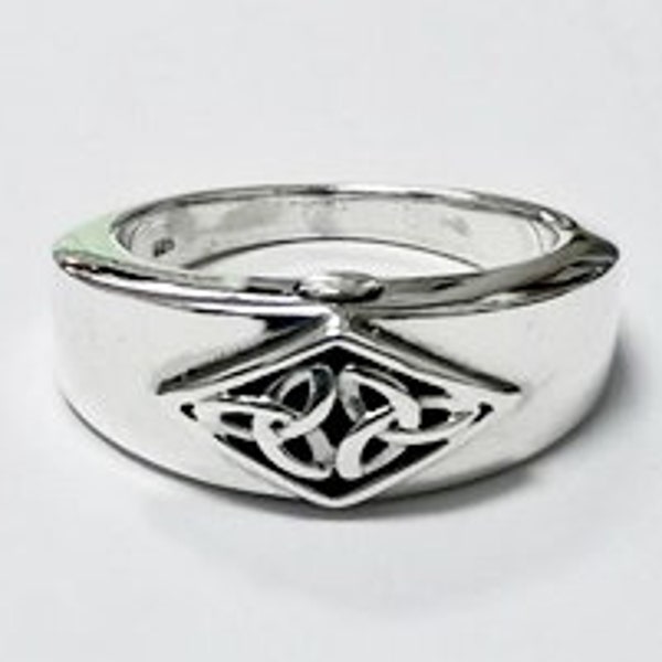 Cremation Ring For Ashes 925 Sterling Silver Celtic Design Ring Memorial Keepsake Urn